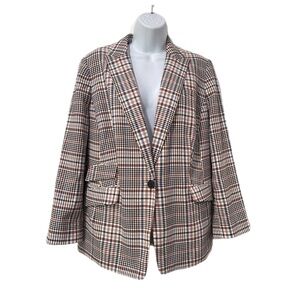 Talbots Petite Plus Blazer Suit Jacket 14WP Plaid 4 Pockets Excellent